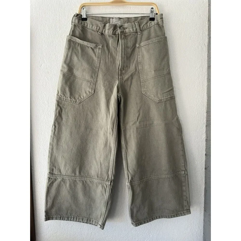 Everlane Olive Wide Leg Jeans - Picture 2 of 13